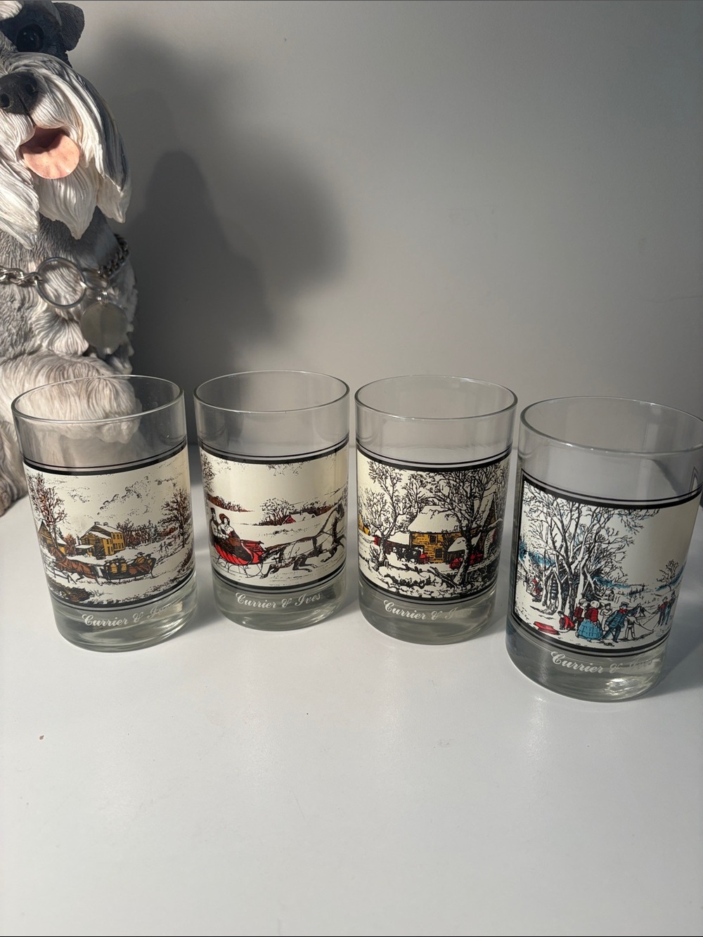 Vintage 1978 Arby’s Currier & Ives 4 pc glassware set